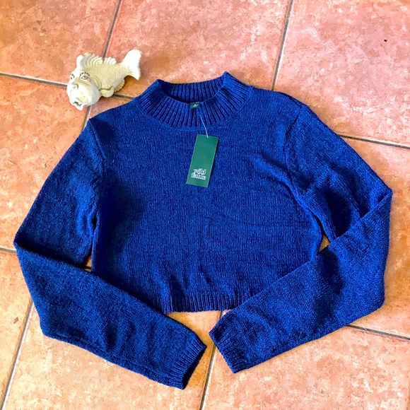 wild fable Sweaters - Sweater blue cropped NWT wild fable medium